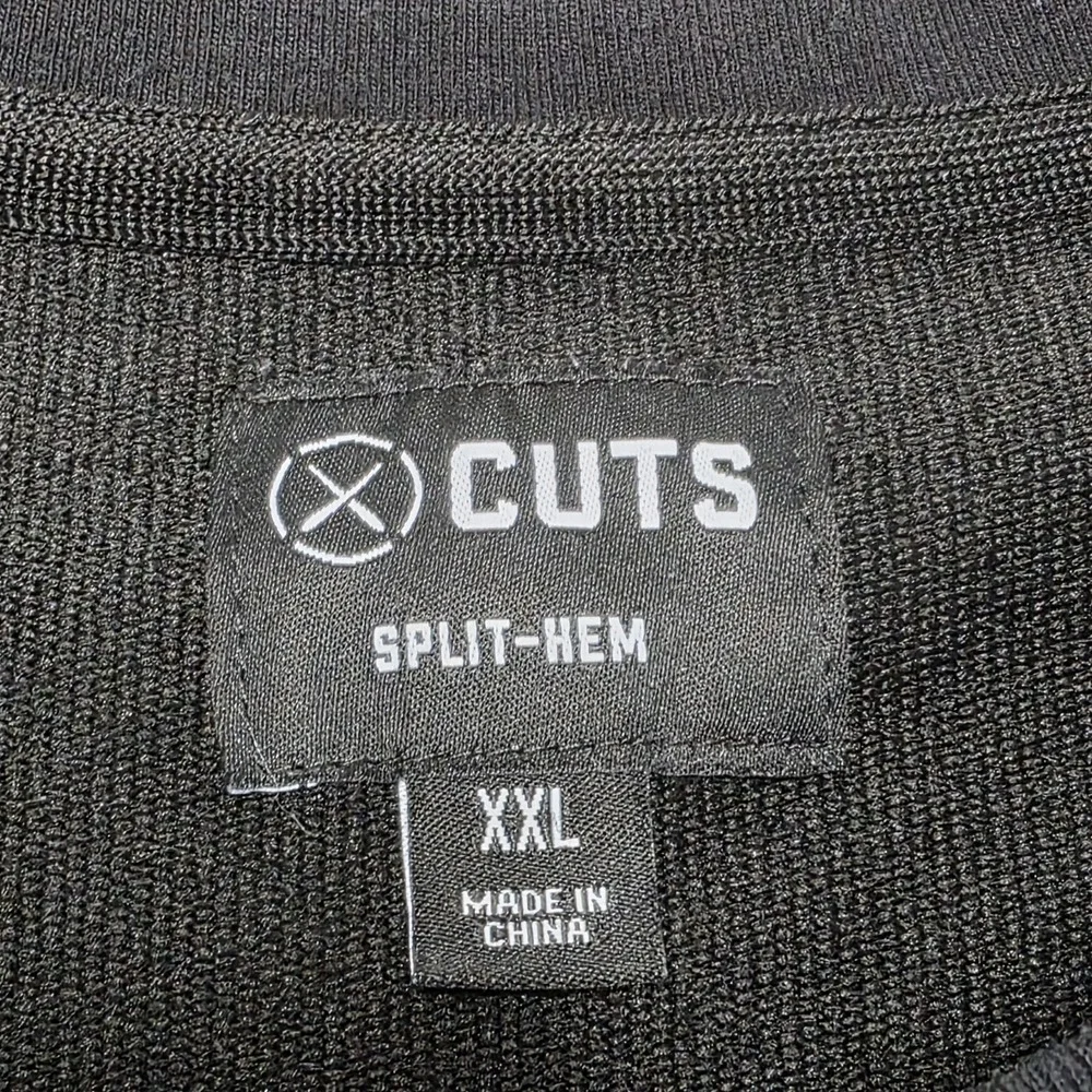 CUTS Sweatshirt Split Hem Fleece Crew Hyperloop Pullover Signature Black Men XXL